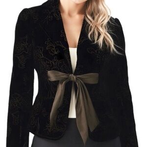 Old Navy Vintage Velvet Blazer in Black Size XS